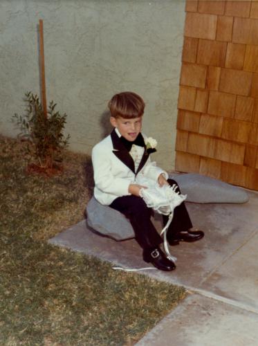 ringbearer at Lindas wedding 11-1973